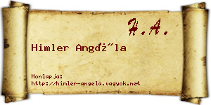 Himler Angéla névjegykártya